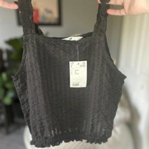H&M black Crop Top